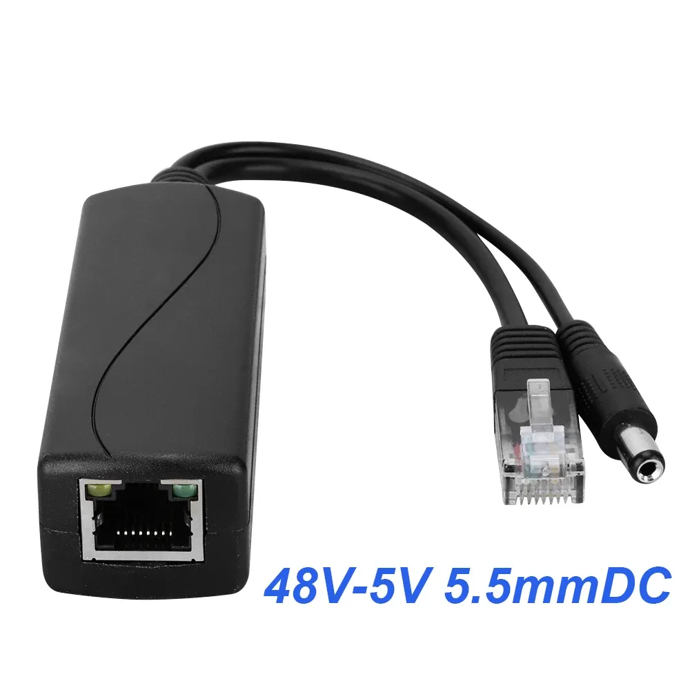POE Splitter 48V To 5V 12V Micro USB tpye-C BarrelJack Power Supply for Huawei for Hikvision for Bobcat for Raspberry Pi 5