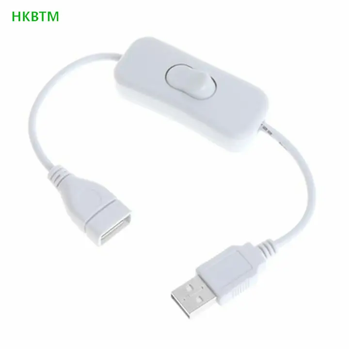 HKBTM 28cm USB Cable with Switch ON/OFF Cable Extension Toggle for USB Lamp USB Fan Power Supply Line Durable HOT SALE Adapter detail